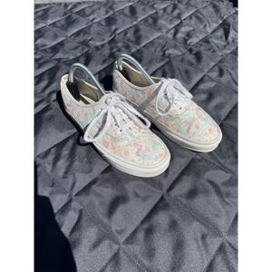 Vans Mermaid Glitter Low Top White Skate Shoes, Men‎ Size 6.5 Women 8 - 721356